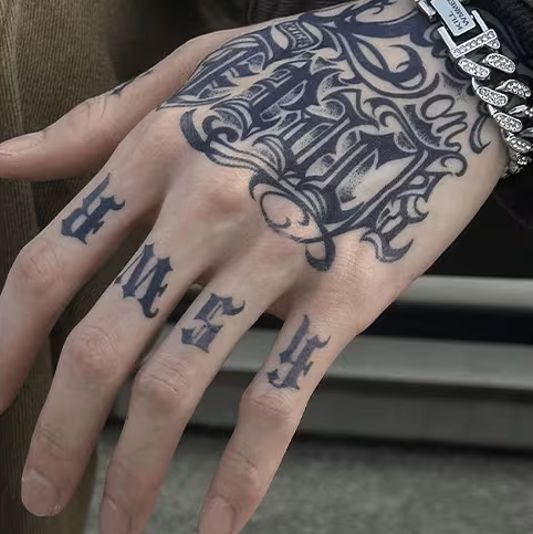 Blackletter alphabet tattoos